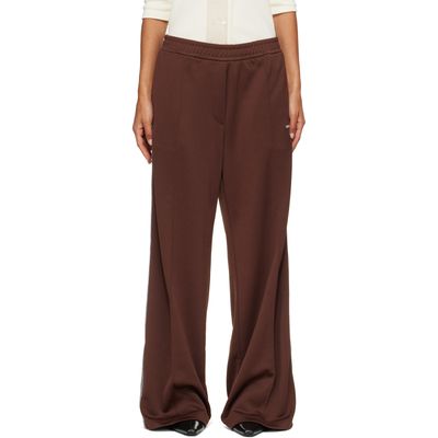 Moncler Moncler Brown Techno Poly Zip Up Trousers