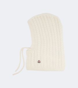 Moncler Moncler Cable-knit alpaca and wool-blend balaclava