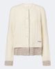 Moncler Moncler Cable-knit checked wool and cashmere cardigan - 1