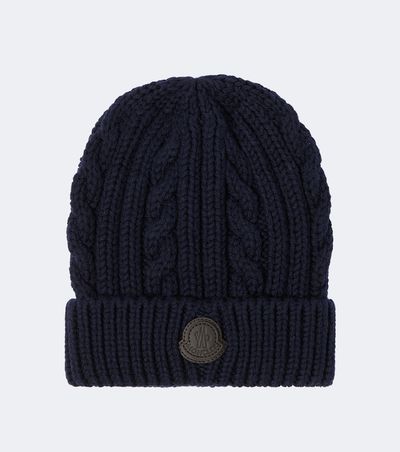 Moncler Moncler Cable-knit virgin wool beanie
