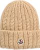 Moncler Moncler Cable Stitch Logo Patch Alpaca & Wool Blend Beanie - 1