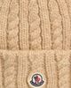 Moncler Moncler Cable Stitch Logo Patch Alpaca & Wool Blend Beanie - 2