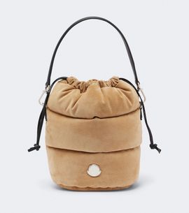 Moncler Moncler Caradoc Small suede down bucket bag