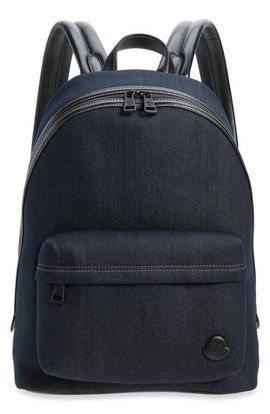 Moncler Moncler Carlo Denim & Leather Backpack