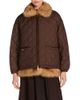 Moncler Moncler Chalereux Faux-Fur Vest & Quilted Down Coat - 1