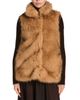 Moncler Moncler Chalereux Faux-Fur Vest & Quilted Down Coat - 4