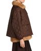 Moncler Moncler Chalereux Faux-Fur Vest & Quilted Down Coat - 5