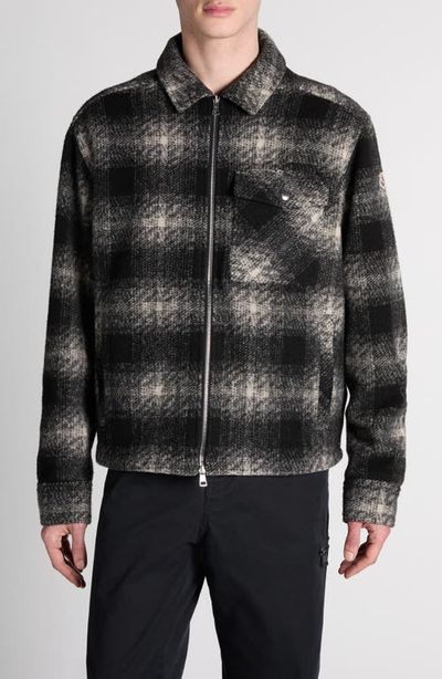 Moncler Moncler Check Zip-Up Overshirt