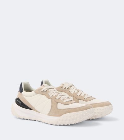 Moncler Moncler Corso suede-trimmed quilted sneakers