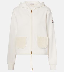 Moncler Moncler Cotton-blend zip-up hoodie