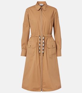 Moncler Moncler Cotton-blend zip-up shirt dress