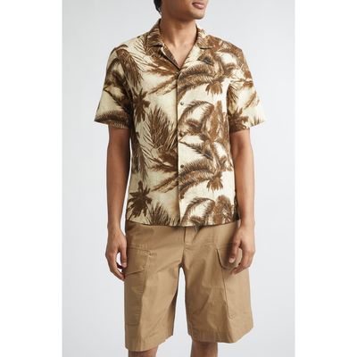 Moncler Moncler Cotton & Flax Camp Shirt