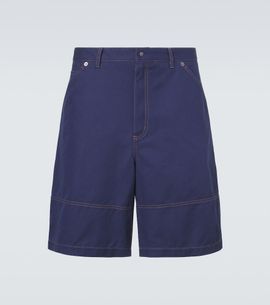 Moncler Moncler Cotton and linen gabardine shorts