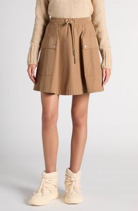 Moncler Moncler Cotton Blend A-Line Mini Skirt