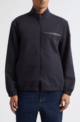 Moncler Moncler Cotton Blend Zip Cardigan
