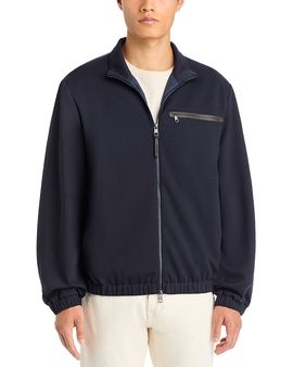 Moncler Moncler Cotton Blend Zip Cardigan Jacket