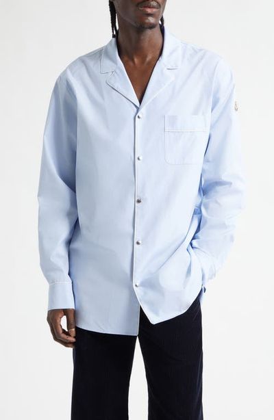 Moncler Moncler Cotton Fil-à-Fil Snap Front Shirt