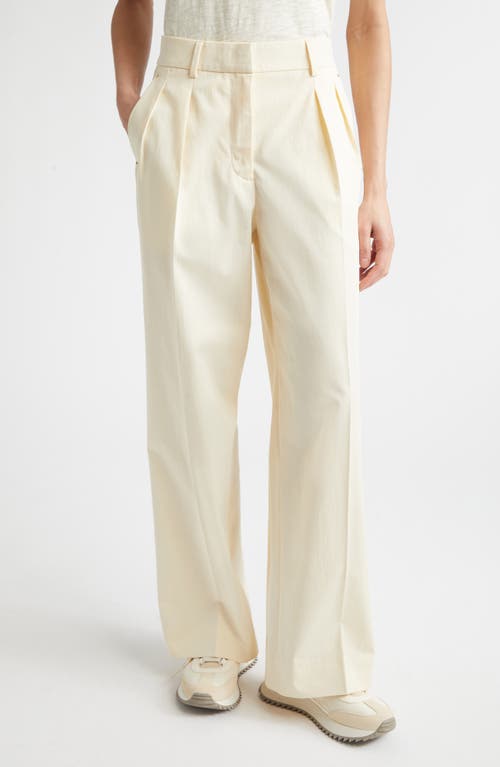 Moncler Moncler Cotton Gabardine Wide Leg Pants