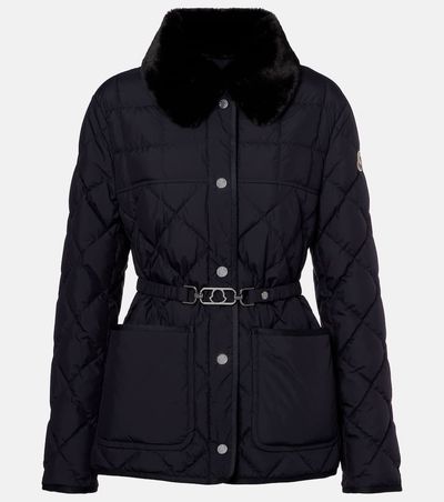 Moncler Moncler Cygne faux fur-trimmed down jacket
