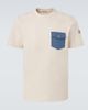 Moncler Moncler Denim-trimmed cotton jersey T-shirt - 1