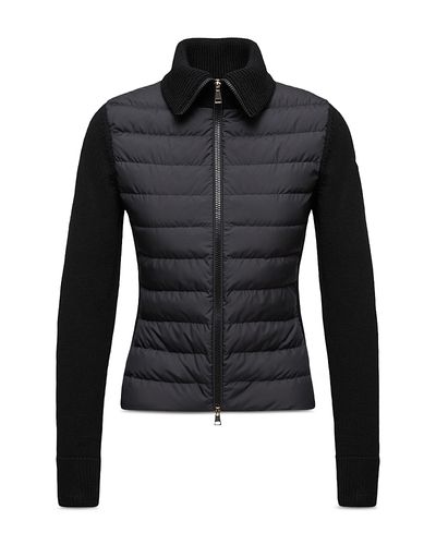 Moncler Moncler Down Mixed Media Cardigan