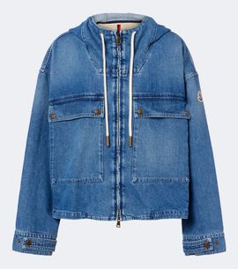 Moncler Moncler Ecrevisse layered denim down jacket