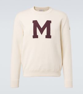 Moncler Moncler Embroidered cotton-blend sweater