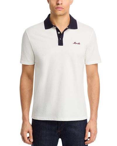 Moncler Moncler Embroidered Logo Cotton Pique Polo Shirt