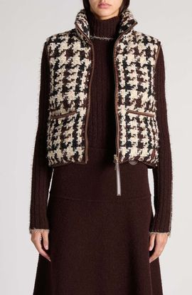 Moncler Moncler Emotionnalite Houndstooth Boucle Vest