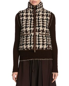 Moncler Moncler Emotionnalite Tweed Down Zippered Vest