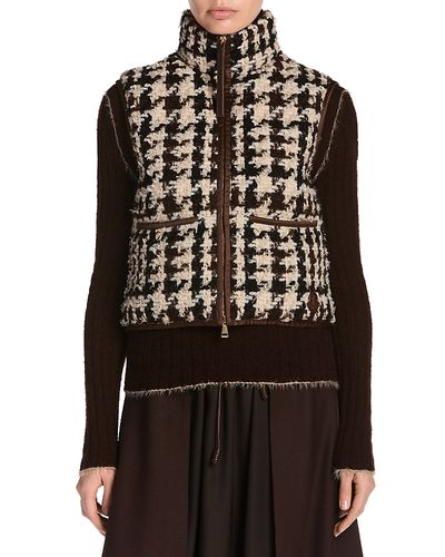 Moncler Moncler Emotionnalite Tweed Down Zippered Vest
