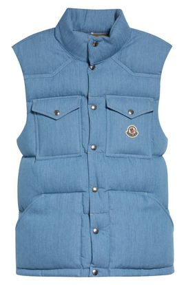 Moncler Moncler Ervional Denim Down Puffer Vest