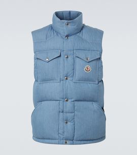Moncler Moncler Ervional denim down vest