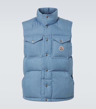 Moncler Moncler Ervional denim down vest