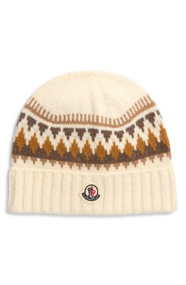 Moncler Moncler Fair Isle Virgin Wool & Cashmere Beanie