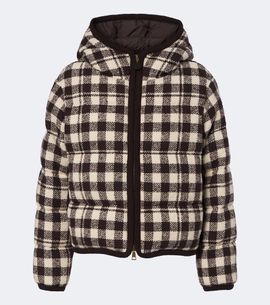 Moncler Moncler Gingham wool-blend down jacket