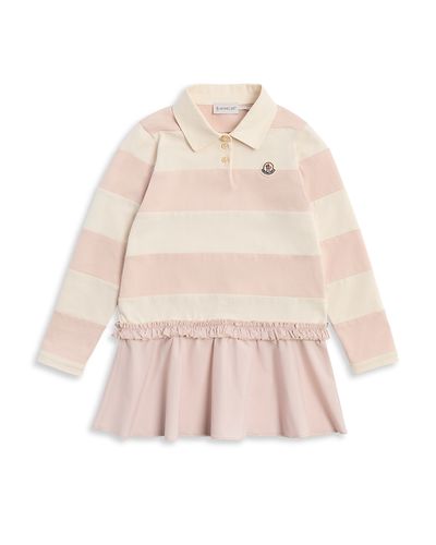 Moncler Moncler Girls' Collared Striped Dress