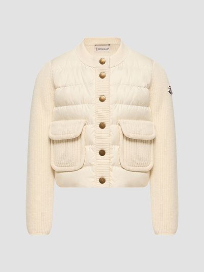 Moncler Moncler Girl's Little Girl's & Girl's Down-Filled Cardigan in Wool & Cashmere
