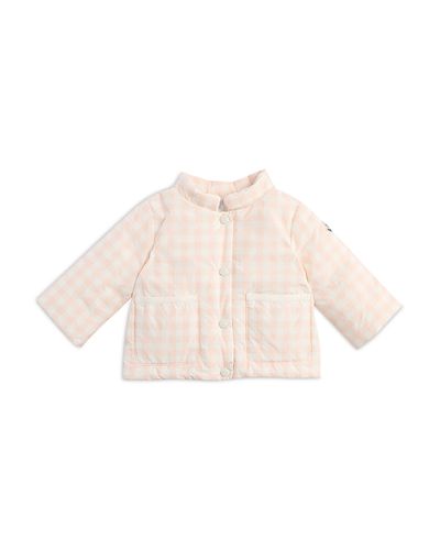 Moncler Moncler Girls' Mira Gingham Down Puffer Jacket