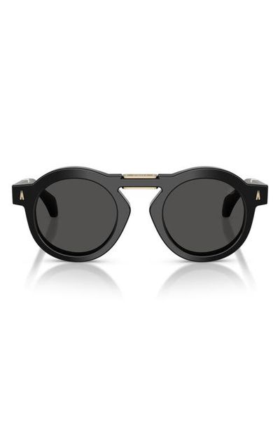 Moncler Moncler Glisse 47mm Small Round Sunglasses