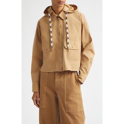 Moncler Moncler Hooded Cotton & Nylon Shirt Jacket