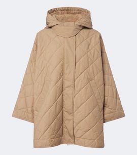 Moncler Moncler Hooded quilted cotton-blend cape