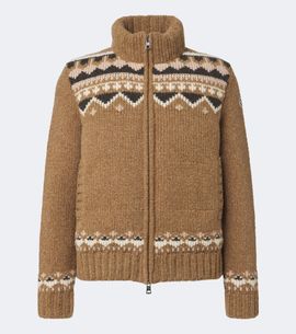 Moncler Moncler Jacquard wool-blend down jacket