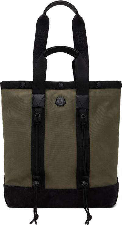 Moncler Moncler Khaki & Black Small Tech Tote
