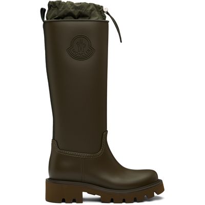 Moncler Moncler Khaki Kickstream High Rain Boots