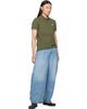 Moncler Moncler Khaki Tricolor-Trimmed Cotton Piquet Polo - 4