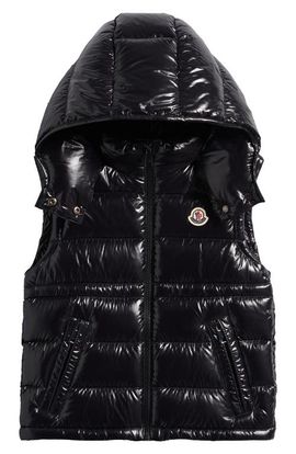Moncler Moncler Kids' Ania Down Hooded Puffer Vest