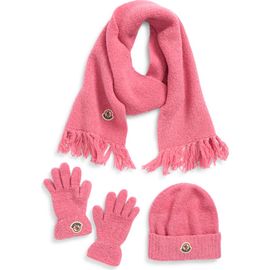 Moncler Moncler Kids' Beanie, Gloves & Scarf Set