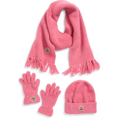 Moncler Moncler Kids' Beanie, Gloves & Scarf Set