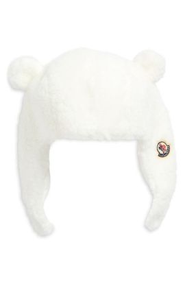 Moncler Moncler Kids' Ear Appliqué Fleece Teddy Hat